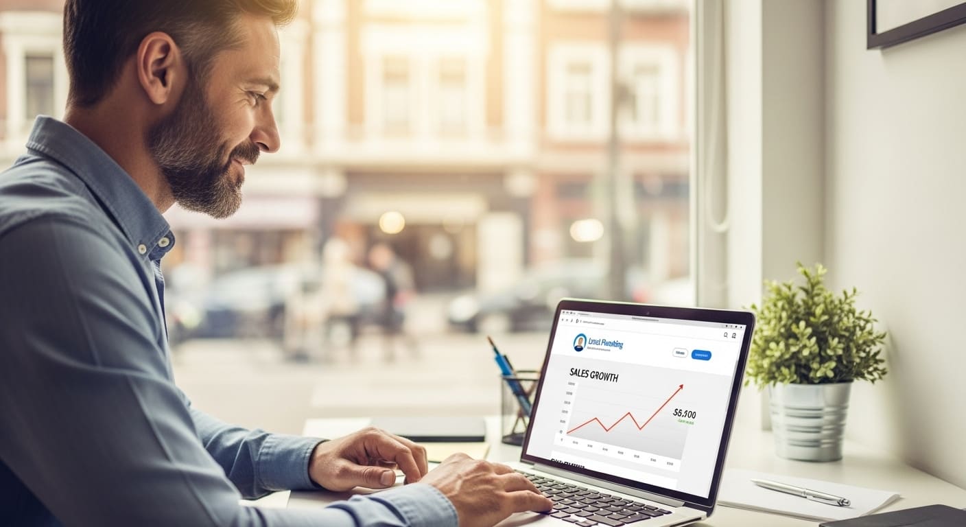 Pequeno comércio local crescendo com ajuda de um site e presença digital